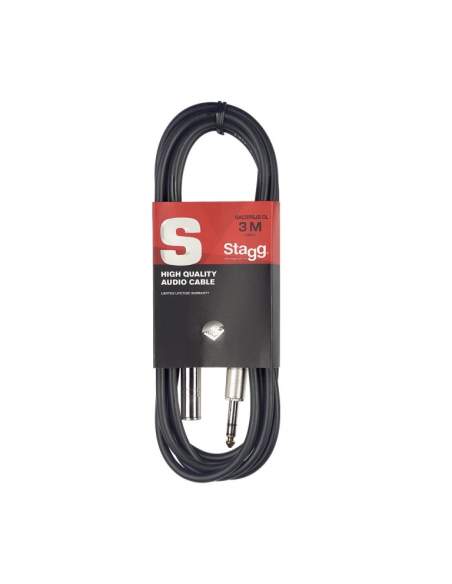 Stereo audio kabelis jack/jack (m/f) Stagg SAC6PSJS DL, 6 m