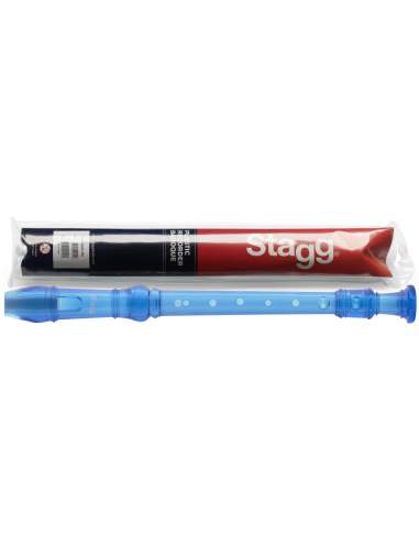 Soprano recorder with baroque fingering Stagg REC-BAR/TBL blue