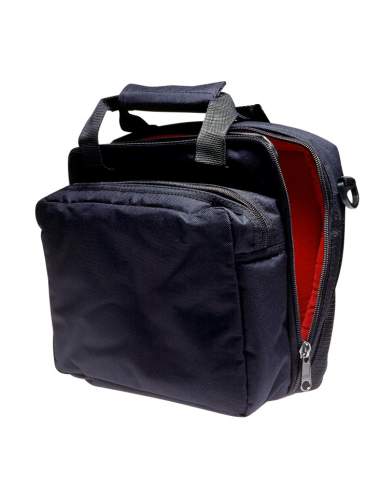 Microphone carrier bag with 2 compartments