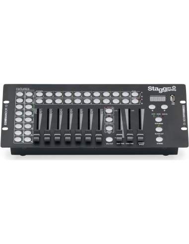 16-fixture DMX light controller with 14 channels per fixture