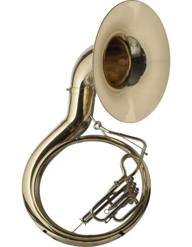 Bb Sousaphone, 3 pistons, ABS case on wheels