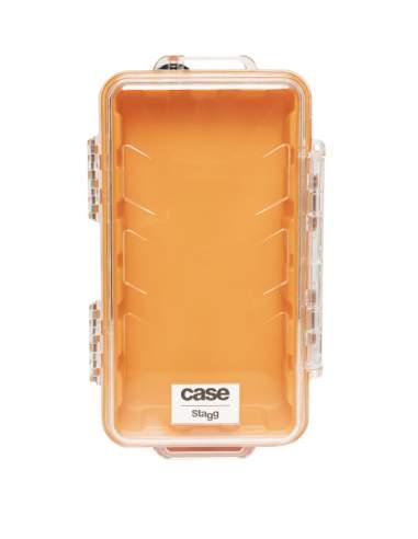 Water- and dustproof mini universal transport case with rubber lining