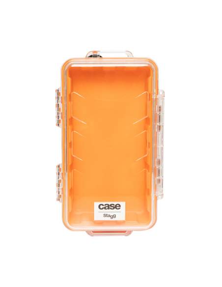 Water- and dustproof mini universal transport case with rubber lining