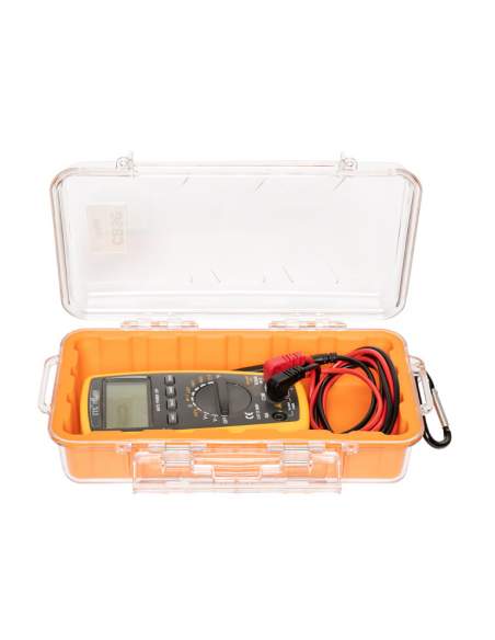 Water- and dustproof mini universal transport case with rubber lining