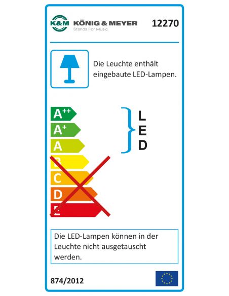 Music stand light »Twin Head« K&M 12270 black