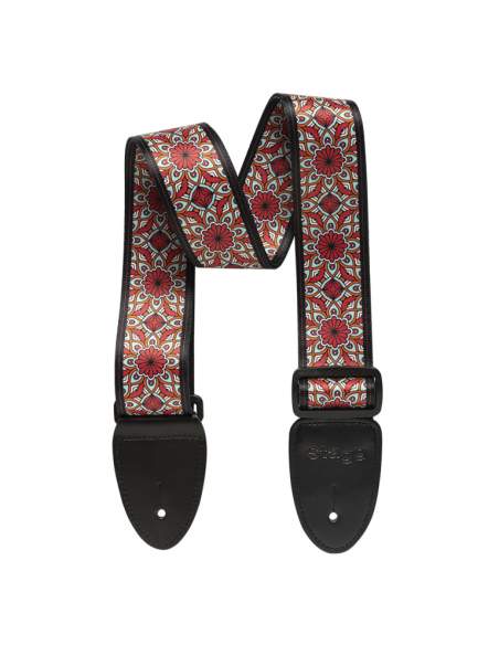 Terylene guitar strap with Mandala pattern