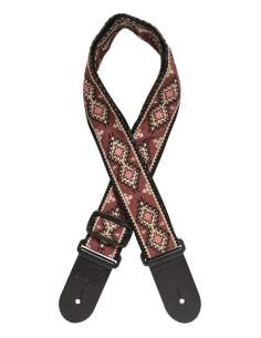 Woven nylon guitar strap, diamond pattern