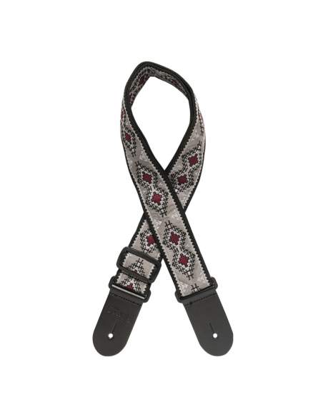 Woven nylon guitar strap, diamond pattern