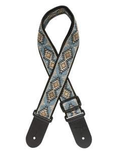 Woven nylon guitar strap, diamond pattern