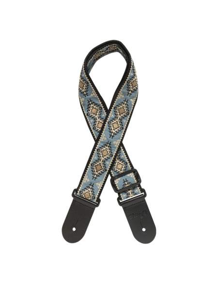 Woven nylon guitar strap, diamond pattern