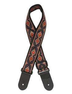 Woven nylon guitar strap, diamond pattern