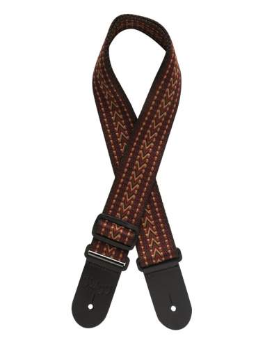 Woven cotton guitar strap with rafter pattern