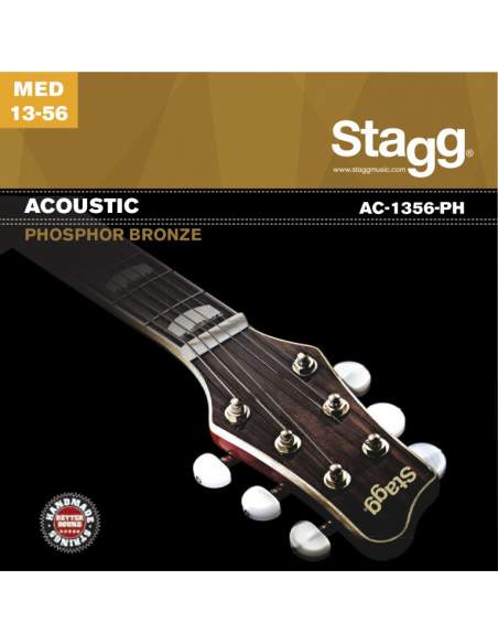 Stygos akustinei gitarai Stagg AC-1356-PH .013 - .056