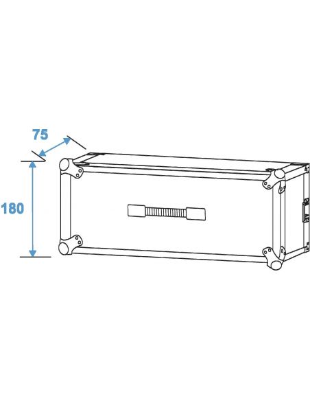 Transportavimo dėžė Roadinger 19" CO DD, 3U 24cm
