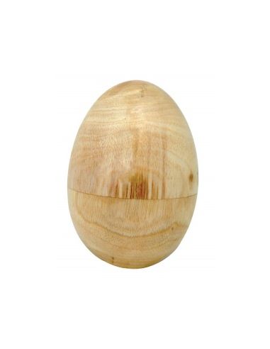 Egg shaker made of wood terre