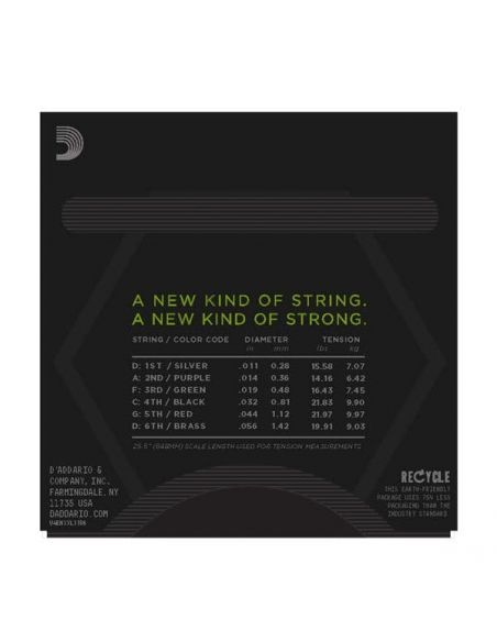 Strings for electric guitar D`Addario NYXL1156