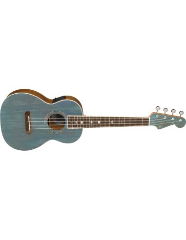 Tenorinė elektroakustinė ukulelė Fender DHANI HARSN UKE, TURQUOISE WN