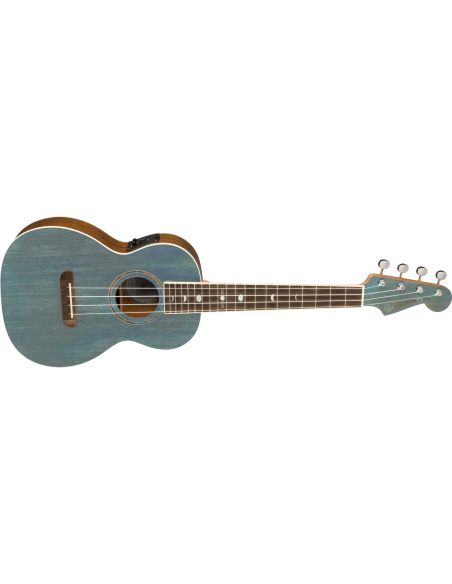 Tenorinė elektroakustinė ukulelė Fender DHANI HARSN UKE, TURQUOISE WN