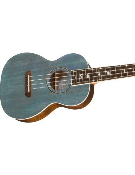 Tenorinė elektroakustinė ukulelė Fender DHANI HARSN UKE, TURQUOISE WN