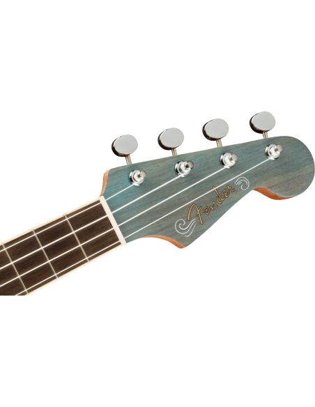 Tenorinė elektroakustinė ukulelė Fender DHANI HARSN UKE, TURQUOISE WN