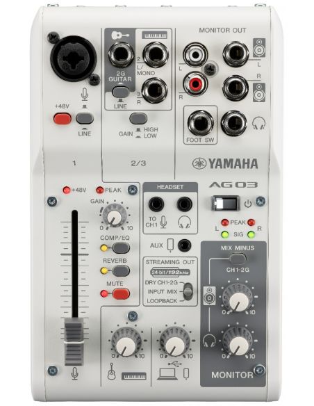 Yamaha AG03MK2 Mixer, white