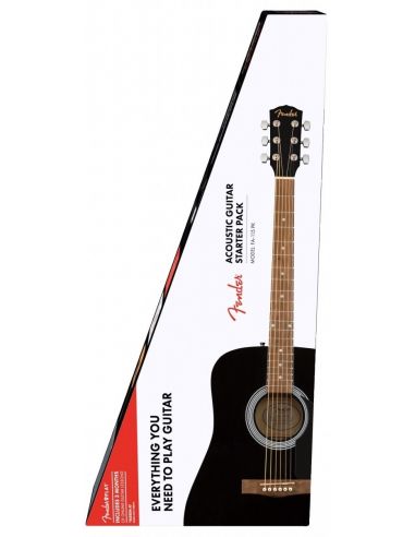 Akustinės gitaros komplektas Fender FA-115 Dread Pack V2, juoda