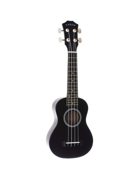 Soprano ukulele set Arrow PB10, black