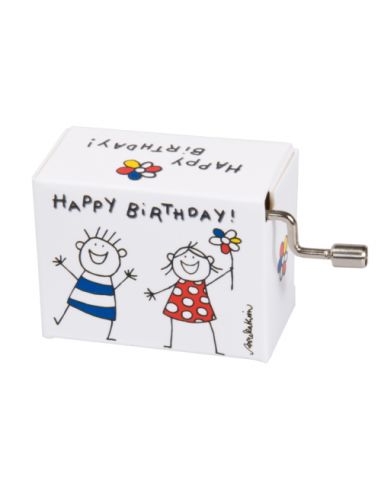 Muzikinė dėžutė Fridolin Happy Birthday in Box Happy Birthday - Boy & Girl