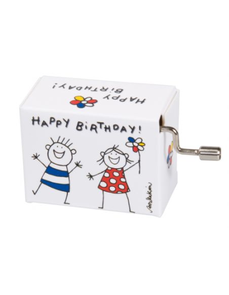 Muzikinė dėžutė Fridolin Happy Birthday in Box Happy Birthday - Boy & Girl