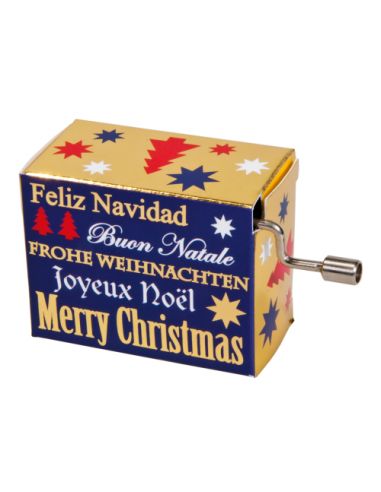 Music box Fridolin Wish you a merry Christmas, Gold imprint