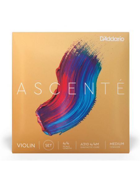 Stygos smuikui D'addario Ascente Violin 4/4 Medium A310 4/4M