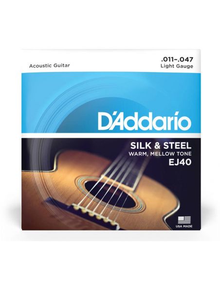 Stygos akustinei gitarai D'Addario EJ40 .011