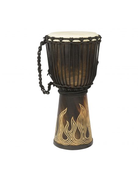 Djembe Terre carved - burned 50 cm