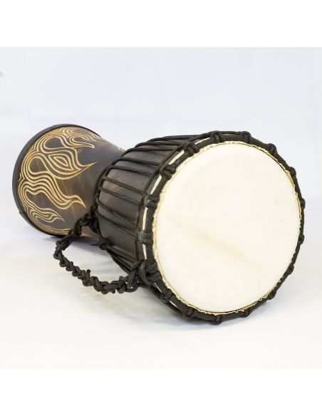 Djembe Terre carved - burned 50 cm