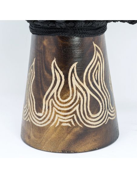 Djembe Terre carved - burned 25 cm