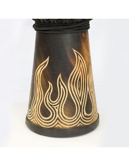 Djembe Terre carved - burned 40 cm