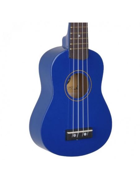 Soprano ukulelės komplektas VIBE UK21, mėlyna
