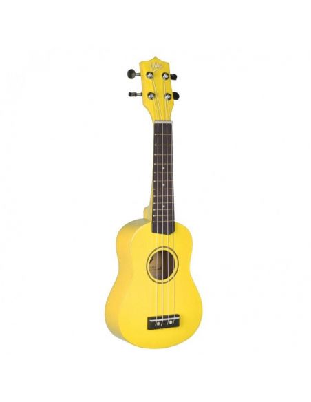 Soprano ukulelės komplektas VIBE UK21, geltona