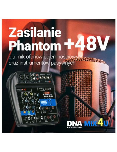 Mikser audio analogowy 4 kanały DNA MIX 4U