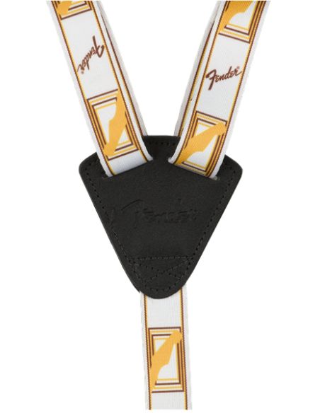 Ukulelės diržas Fender Ukulele Strap, balta/ruda/geltona