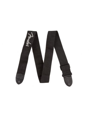 Gitaros diržas Fender grey logo poly strap, juodas