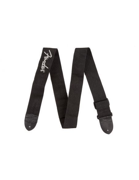 Gitaros diržas Fender grey logo poly strap, juodas