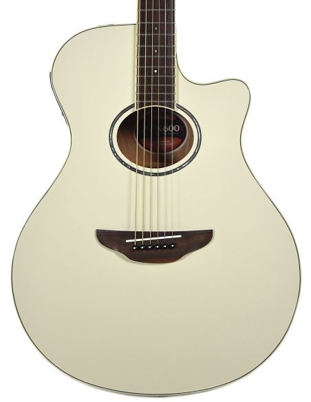 El. Acoustic Guitar Yamaha APX600 Vintage White