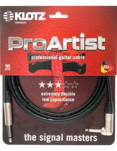 Instrumentinis kabelis Klotz Pro Artist PRON060PR, 6m, juodas