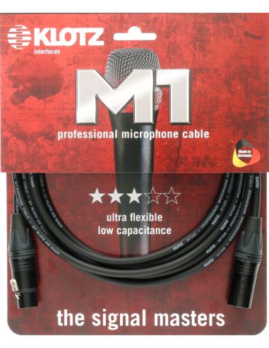 Kabelis mikrofonui Klotz M1FM1N0500, 5m., juodas