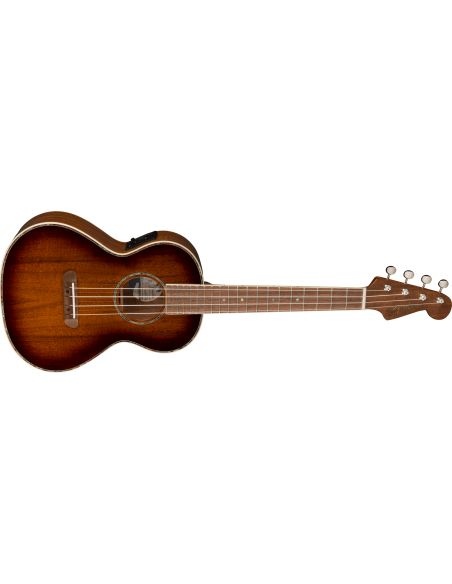 Electroacoustic tenor ukulele Fender Montecito Shaded Edge Burst