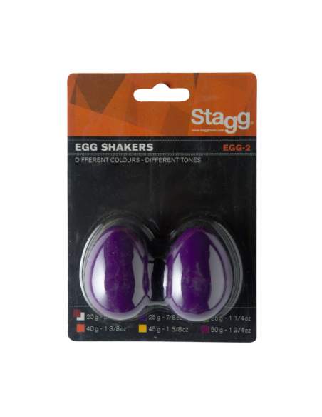 Barškučiai (pora, violetiniai) Stagg EGG-2 PP