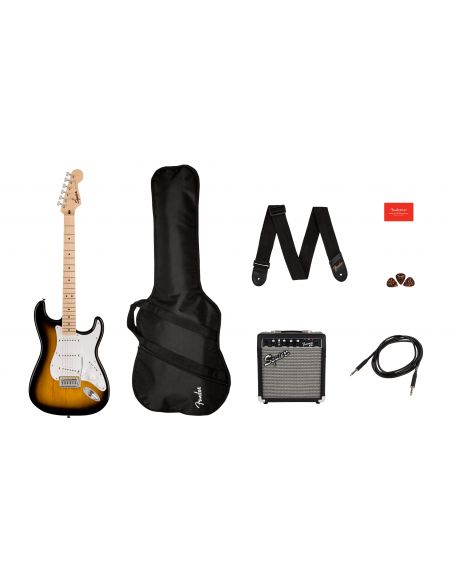 Elektrinės gitaros komplektas Fender Squier Sonic Strat + Frontman 10G, Sunburst