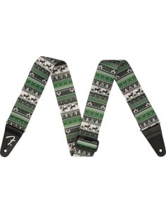 Diržas gitarai Fender Ugly Xmas Sweater žalias