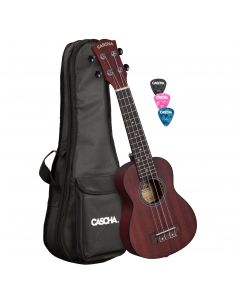 Soprano ukulele lefthand Cascha Mahogany red HH 2263L